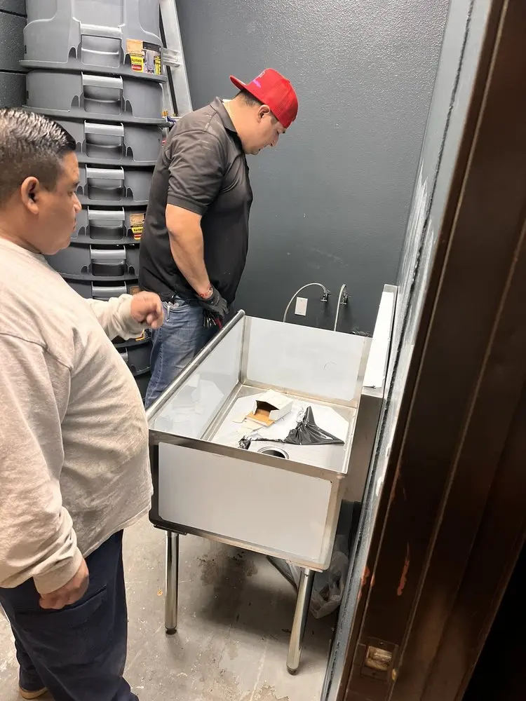 Commercial plumbing and sink installation in Orlando